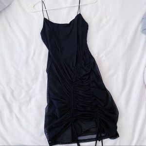 Mini Black Cinched Dress